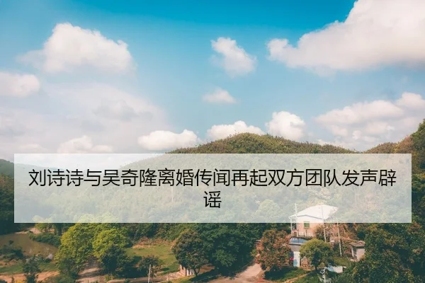 刘诗诗与吴奇隆离婚传闻再起双方团队发声辟谣